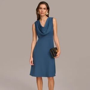 Donna Karan Blue Sleeveless Dress